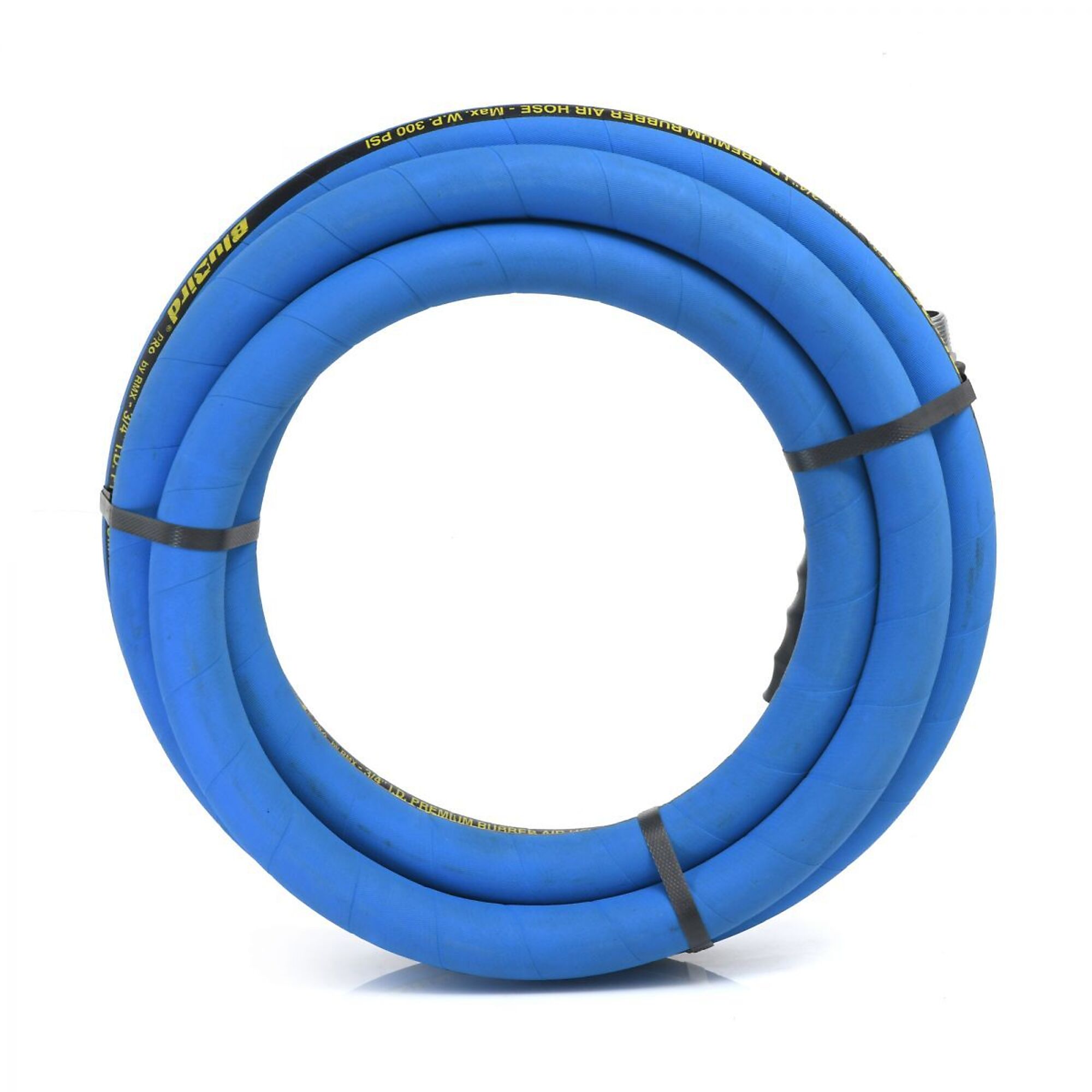 BluBird Pro Rubber Air Hose 3/4" X 15'- 3/4" Male-NPT, 300 PSI, EPDM, 2 Pack  -  BBPRO3415-2pk